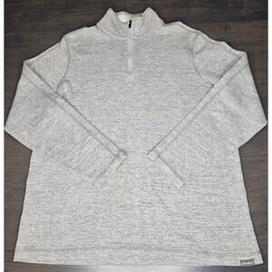 Eddie Bauer Quarter 1/4 Zip Fleece Gray Pullover Sweater Men's Large Outdoors